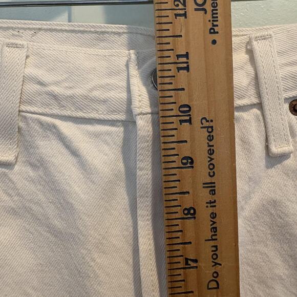 Levis 501 Original Shorts 32 White Denim‎ Distressed Button Fly Frayed Hem Big E - Picture 14 of 16